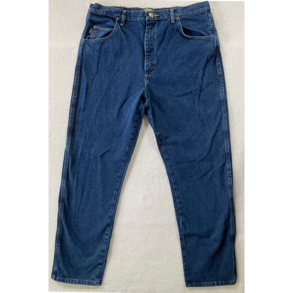 Cabela's Mens 38x34 Straight Leg Jeans Dark Wash Denim Cotton Outdoor Work Pants